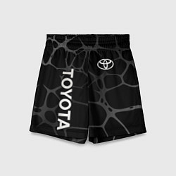 Шорты детские Toyota - монохромный аква, цвет: 3D-принт