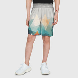 Шорты детские Разноцветный горный хребет, цвет: 3D-принт — фото 2