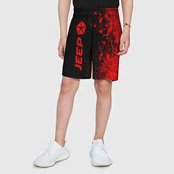 Шорты детские Jeep - red gradient по-вертикали, цвет: 3D-принт — фото 2