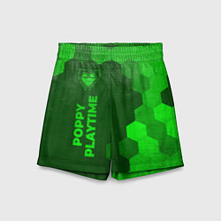 Детские шорты Poppy Playtime - green gradient по-вертикали