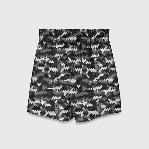 Детские шорты Серая пиксельная текстура / 3D-принт – фото 2