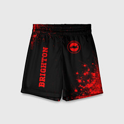 Шорты детские Brighton - red gradient вертикально, цвет: 3D-принт
