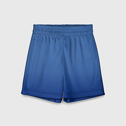 Шорты детские Сине-голубой текстурированный градиент, цвет: 3D-принт
