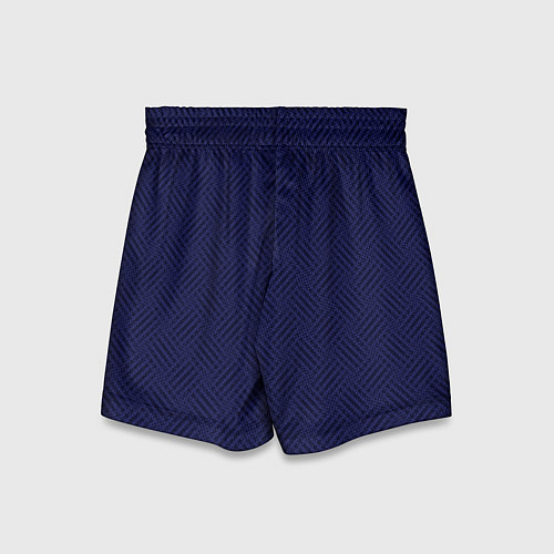 Детские шорты Тёмный синий однотонный текстура / 3D-принт – фото 2