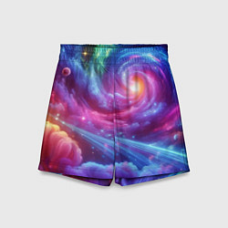 Шорты детские Neon space fantasy, цвет: 3D-принт