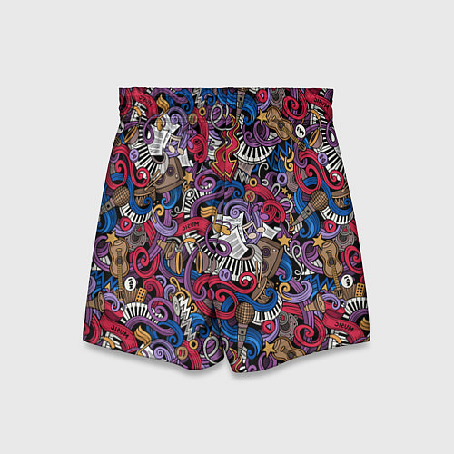 Детские шорты Музыкальный коллаж / 3D-принт – фото 2