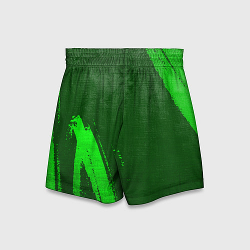 Детские шорты Chevrolet - green gradient вертикально / 3D-принт – фото 2