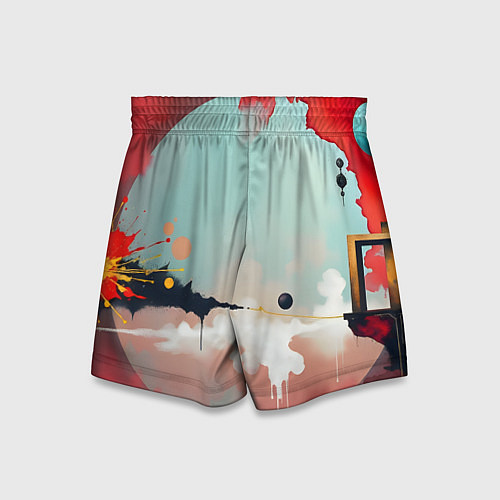 Детские шорты Сюрреалистичная абстракция / 3D-принт – фото 2