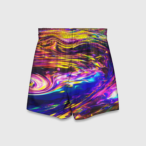 Детские шорты Неоновые полосы текстура / 3D-принт – фото 2