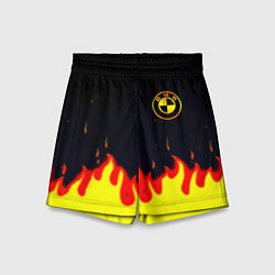 Шорты детские BMW огненный, цвет: 3D-принт