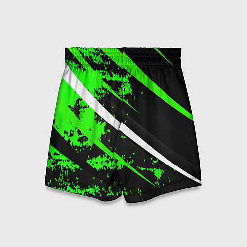 Детские шорты Color black and green / 3D-принт – фото 2