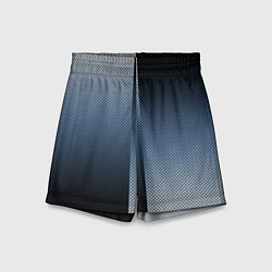 Детские шорты Чёрно-синий текстурированный градиент пополам