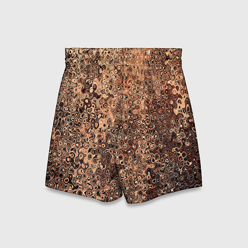 Детские шорты Светлый коричневый абстрактная текстура / 3D-принт – фото 2