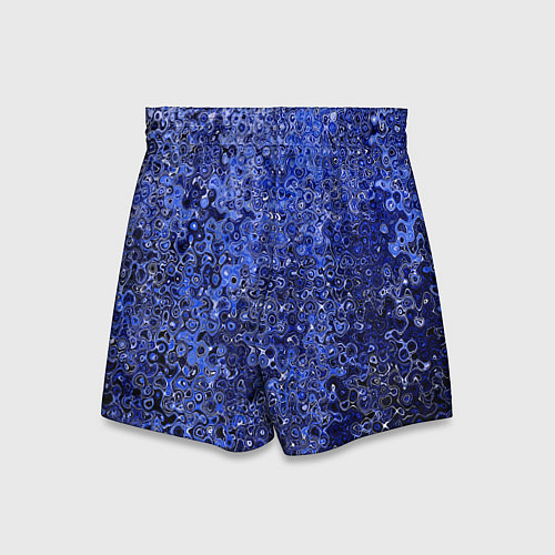Детские шорты Синий ультрамарин абстрактная текстура / 3D-принт – фото 2