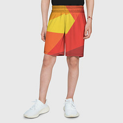 Шорты детские Яркие треугольники, цвет: 3D-принт — фото 2