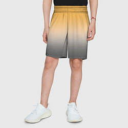 Шорты детские Бледный жёлто-серый градиент, цвет: 3D-принт — фото 2