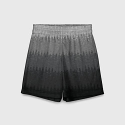 Шорты детские Градиент полосами тёмно-серый графитовый, цвет: 3D-принт