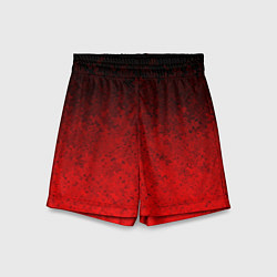 Шорты детские Чёрно-красный текстурный градиент, цвет: 3D-принт