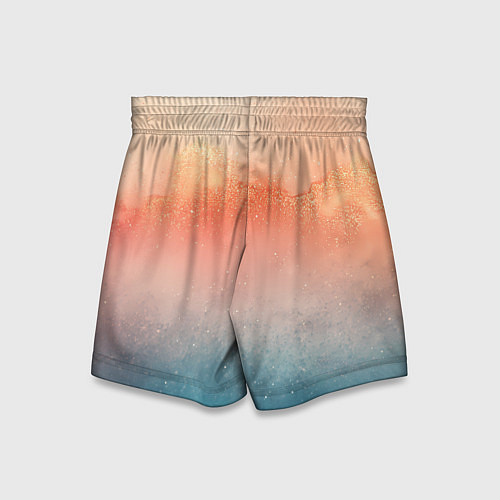 Детские шорты Персиковый градиент текстура / 3D-принт – фото 2