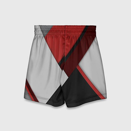 Детские шорты Color black red grey / 3D-принт – фото 2