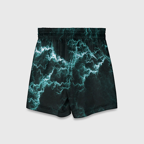 Детские шорты Lightning light blue line / 3D-принт – фото 2