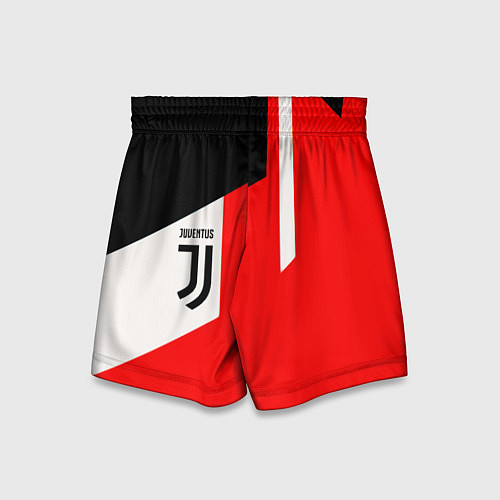 Детские шорты Juventus sport geometry / 3D-принт – фото 2