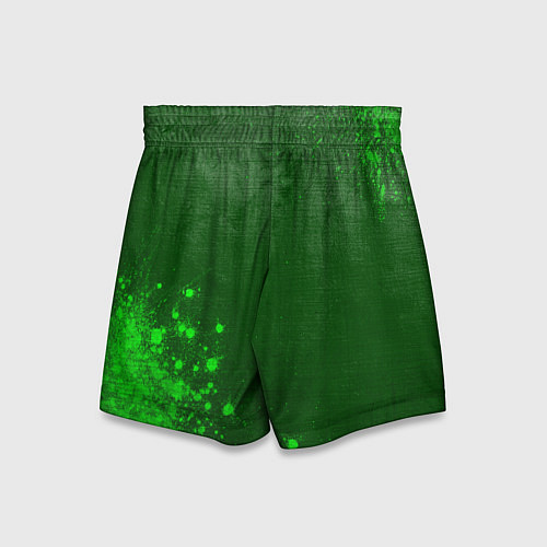 Детские шорты Mini - green gradient вертикально / 3D-принт – фото 2