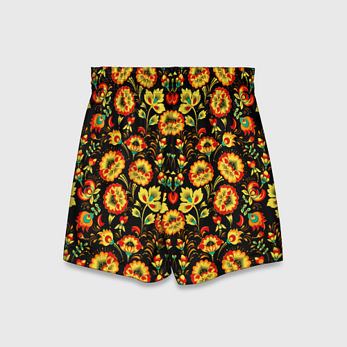 Детские шорты Русская узорная роспись / 3D-принт – фото 2