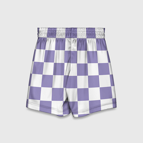 Детские шорты Квадраты фиолетовые / 3D-принт – фото 2