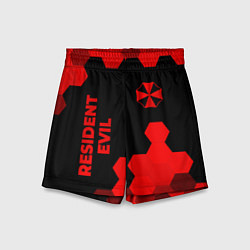 Шорты детские Resident Evil - red gradient вертикально, цвет: 3D-принт