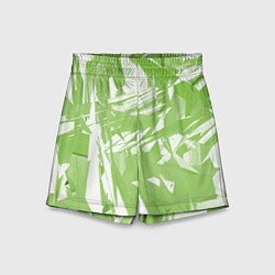 Шорты детские Color white green, цвет: 3D-принт