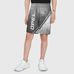 Шорты детские Opel - grey gradient вертикально, цвет: 3D-принт — фото 2