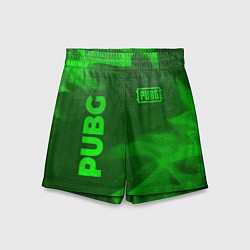 Шорты детские PUBG - green gradient вертикально, цвет: 3D-принт