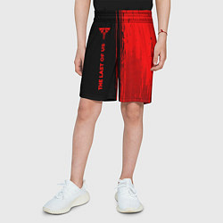 Шорты детские The Last Of Us - red gradient по-вертикали, цвет: 3D-принт — фото 2