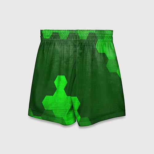 Детские шорты Honda - green gradient вертикально / 3D-принт – фото 2