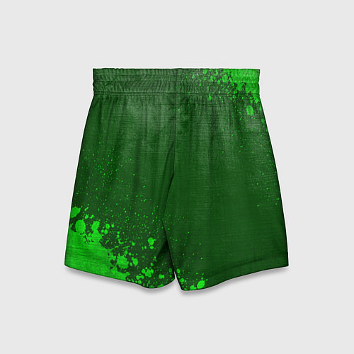 Детские шорты Saab - green gradient вертикально / 3D-принт – фото 2