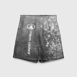Шорты детские Great Wall - grey gradient по-вертикали, цвет: 3D-принт
