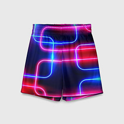 Шорты детские Цветные светящиеся неоны, цвет: 3D-принт