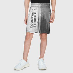Шорты детские Counter Strike 2 - white gradient по-вертикали, цвет: 3D-принт — фото 2