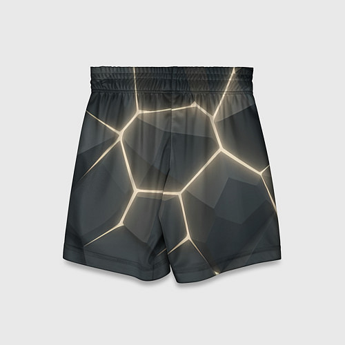 Детские шорты Объемные серые плиты / 3D-принт – фото 2