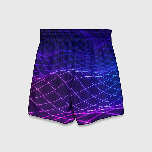 Детские шорты Абстрактные волны из сот / 3D-принт – фото 2