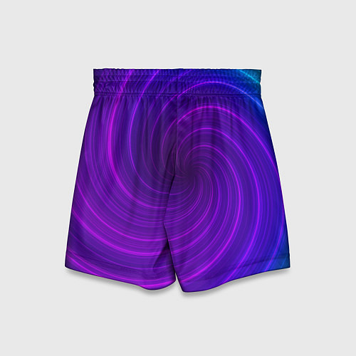 Детские шорты Фиолетовая спираль / 3D-принт – фото 2