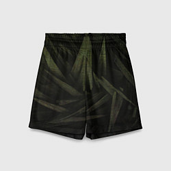 Шорты детские Абстракция - green triangles, цвет: 3D-принт
