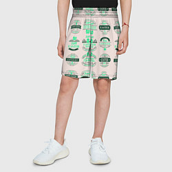 Шорты детские Easter turquoise, цвет: 3D-принт — фото 2