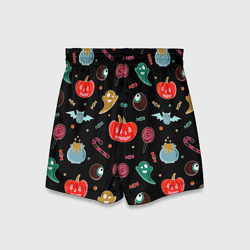 Детские шорты Halloween red pumpkin / 3D-принт – фото 2