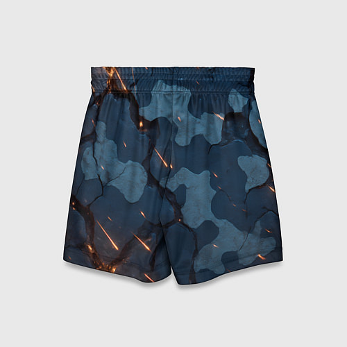 Детские шорты Камуфляжные плиты текстура / 3D-принт – фото 2