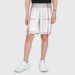Шорты детские Color white red stripes, цвет: 3D-принт — фото 2