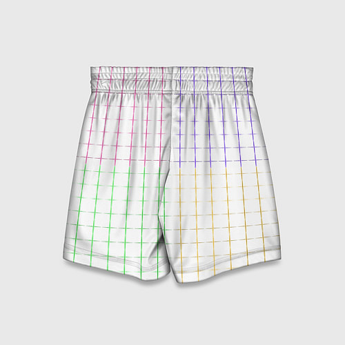 Детские шорты Color white multicolored stripes / 3D-принт – фото 2