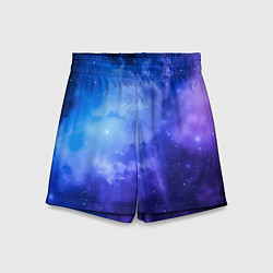 Шорты детские Неоновый яркий космос, цвет: 3D-принт