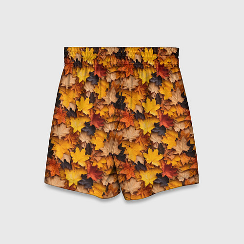 Детские шорты Камуфляж из кленовых листьев / 3D-принт – фото 2